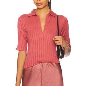 Vince Elbow Sleeve Polo Shirt